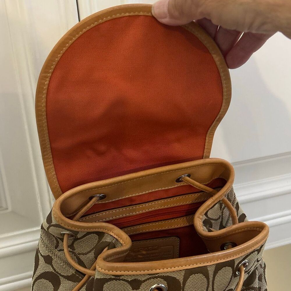 COACH Signature Print Backpack - Picture 9 of 10